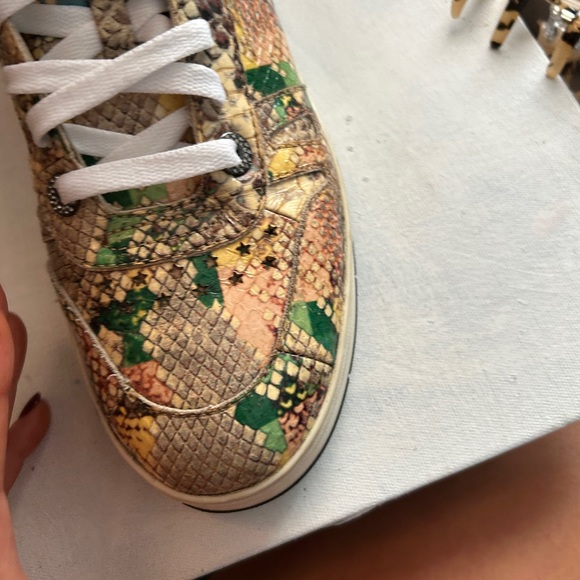 Jimmy Choo Miami Snakeskin Pattern Women's Sneakers - Picture 3 of 4